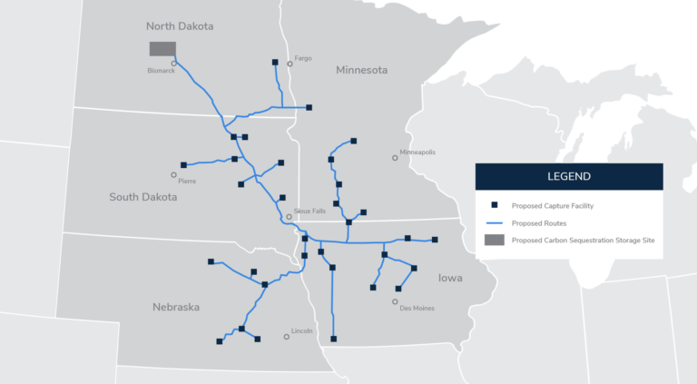 Summit pipeline route