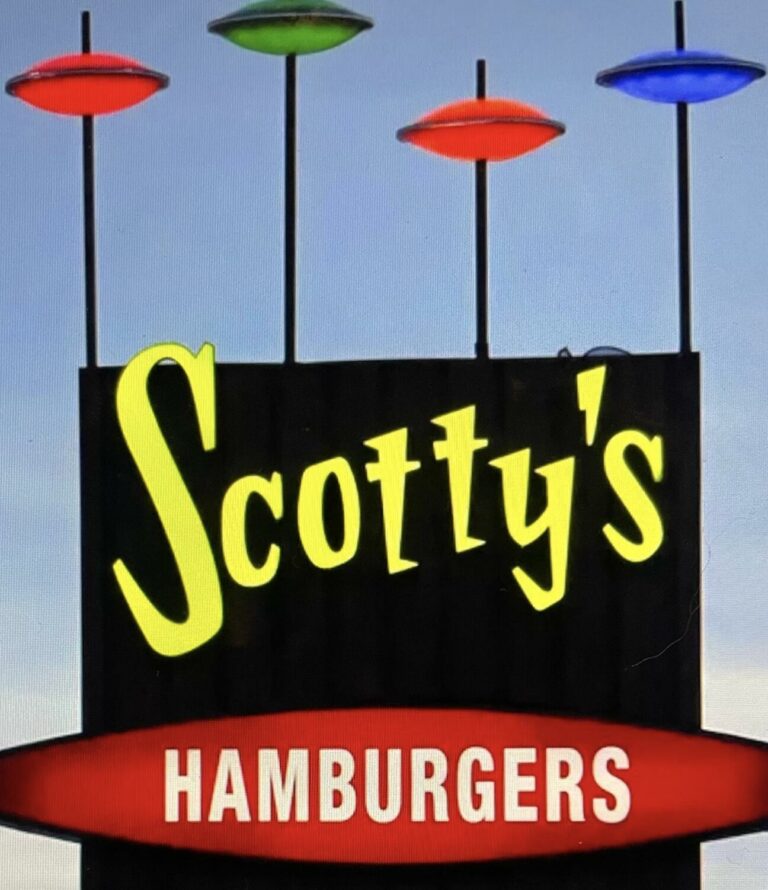 Photo of Scotty's restaurant sign in Aberdeen.