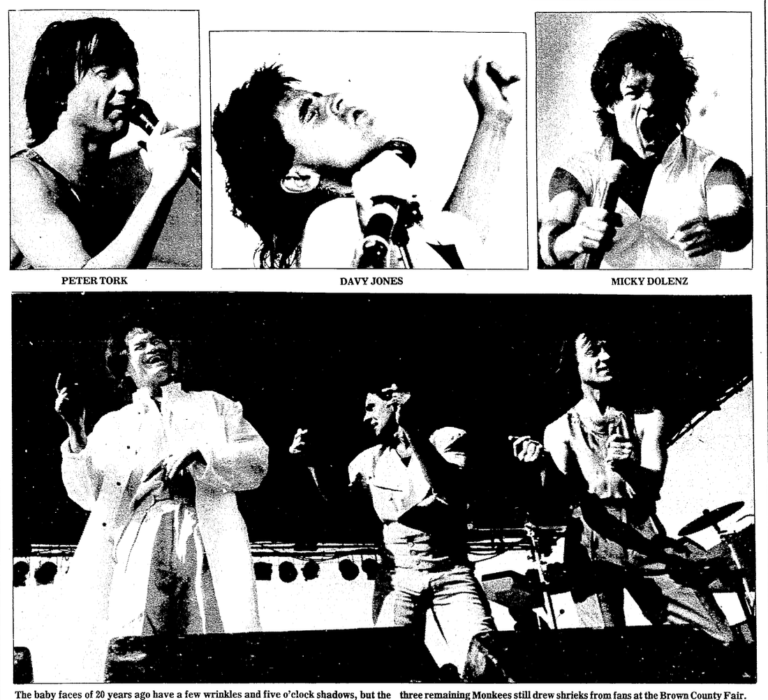 Images of The Monkees performing at the 1986 Brown County Fair. American News photos