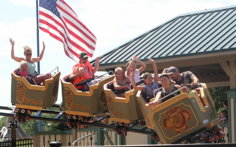 Image of the roller coaster at Storybook Land at Wylie Park
