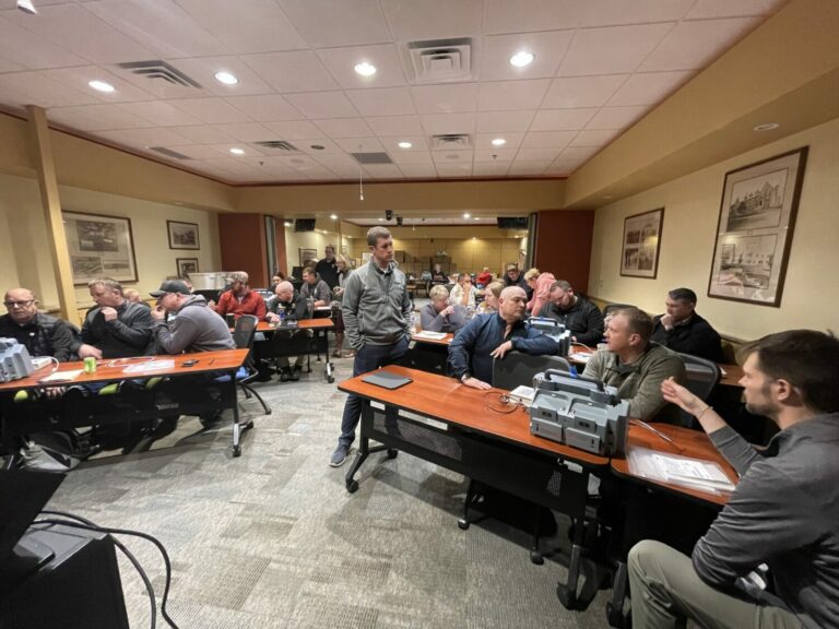 Representatives from South Dakota EMS agencies participate in a state Department of Health pilot training session for LIFEPAK 15 equipment. Photo courtesy of South Dakota Department of Health