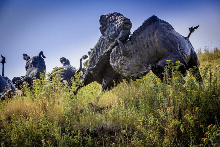 Costner sculptures in Deadwood