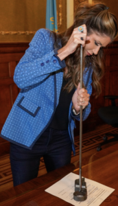 Legislative Roundup: Noem vetos three bills, but leaves big questions unanswered 1 Gov. Kristi Noem uses a brand to veto a bill that would have allowed a higher occupancy tax at most hotels and motels in South Dakota.