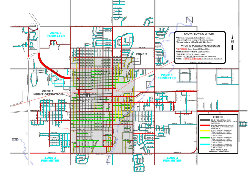 Aberdeen snow removal map