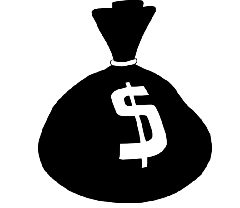 Bag of cash graphic