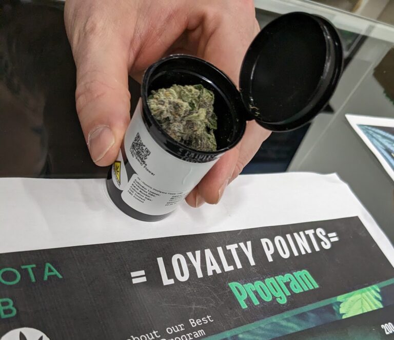Dakota Herb, the first dispensary in Aberdeen, recently opened on the east side of town. Marijuana buds are among the products the store sells. Medical marijuana is legal in South Dakota. Aberdeen Insider file photo by Scott Waltman.