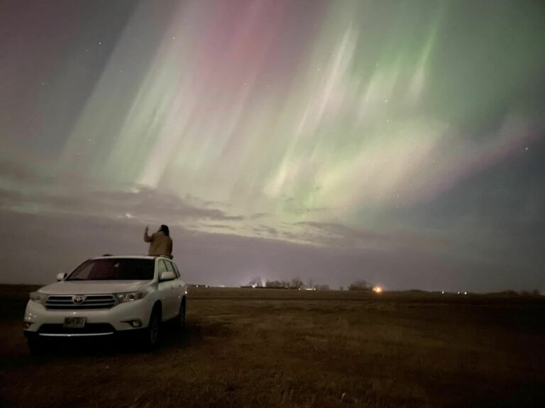 The Northern Lights near Aberdeen on Sunday, April 23. Photo by Troy McQuillen