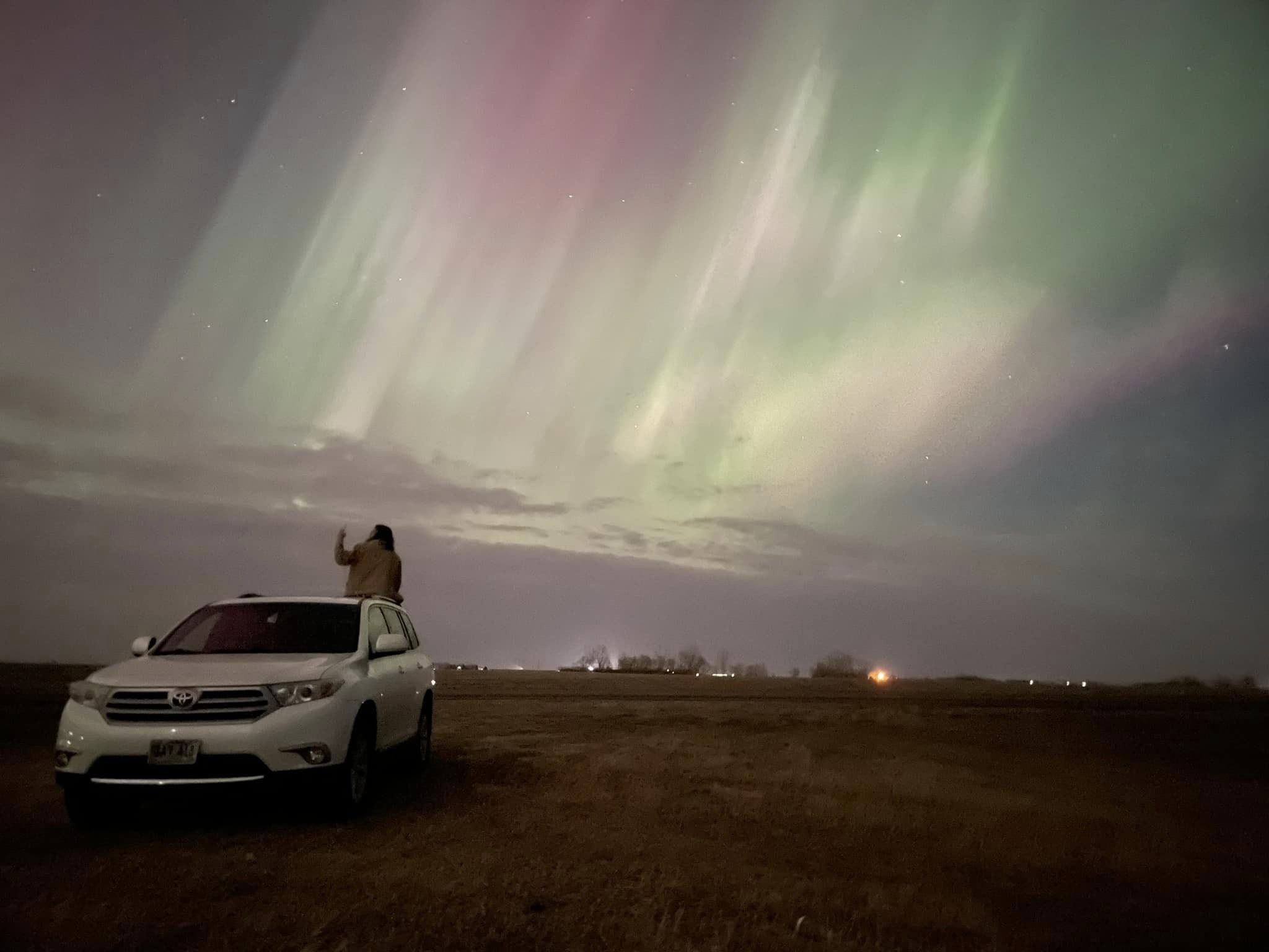 The Northern Lights near Aberdeen on Sunday, April 23. Photo by Troy McQuillen