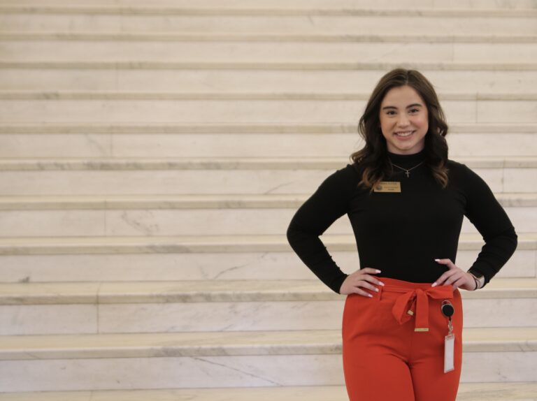 Madisen Vetter of Aberdeen is interning in the governor's office until May.