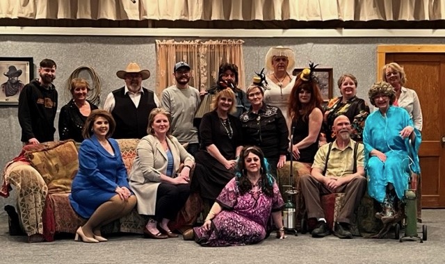 The cast and crew of "Rex's Exes" gather after their final performance on March 24. Aberdeen Insider photo by Chastidy Pletten