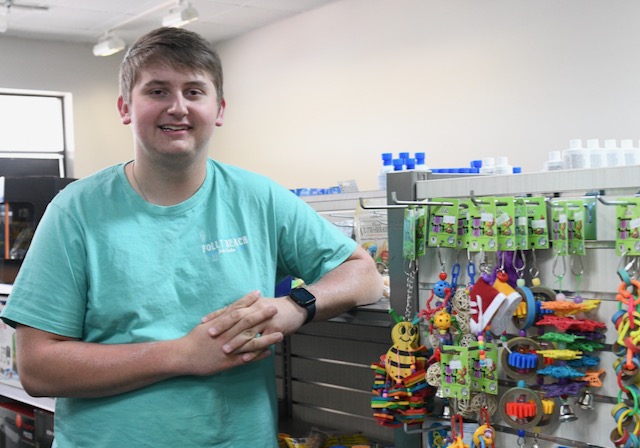 Caleb Hubert stands inside the new Sixth Avenue store for his business Caleb's Aquatics. Aberdeen Insider photo by Elisa Sand