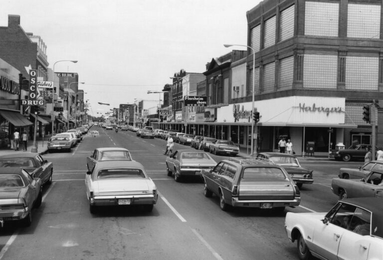 Downtown Main Street in the 1970s