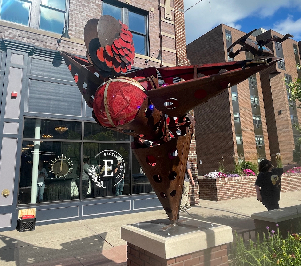 Gallery: New sculpture created by Aberdeen native installed downtown 3 Prairie Arabesque is the first sculpture to be installed downtown. Completed by Steve Bormes, the idea was inspired by Avett Wigdahl, who Bormes met during Wigdahl's frequent trips to Sioux Falls for medical care. Made from pieces of agriculture equipment, the sculpture is also a nod to the farming community and the local dancing culture in the Aberdeen area. Aberdeen Insider photo by Elisa Sand