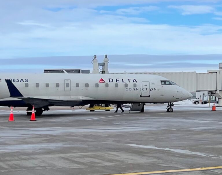 SkyWest provide commercial air service through Delta Airlines at Aberdeen Regional Airport. Aberdeen Insider photo by Elisa Sand