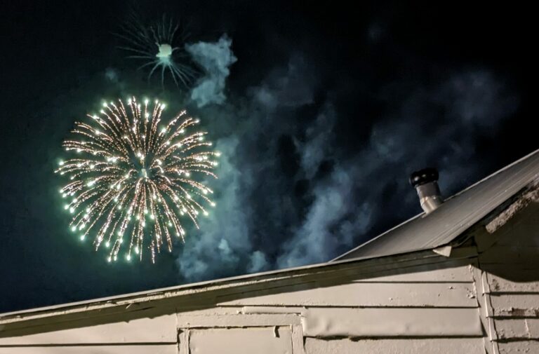 A fireworks display after a concert at the 2023 Brown County Fair could be seen from Centennial Village. Discussions are under way about possible improvements at the pioneer-themed village. Aberdeen Insider photo by Scott Waltman