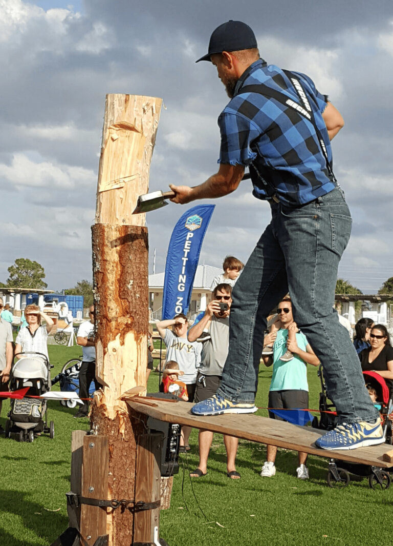 The Paul Bunyan Lumber Jack Show will be part of the 2024 Brown County Fair. It will be at the grandstand on Sunday, Aug. 18. Photo courtesy of Paul Bunyan Lumber Jack Show