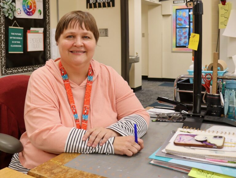 Retired teacher Debbie Hepper has returned to the classroom as a substitute. Photo courtesy of Aberdeen Public School District