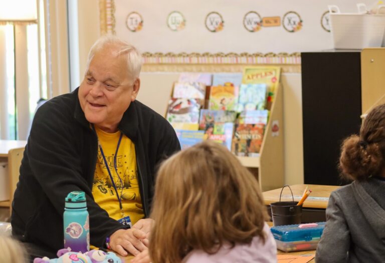 Kevin Lammers enjoys working as an educational assistant, a job he sought after retirement. Photo courtesy of Aberdeen public school district