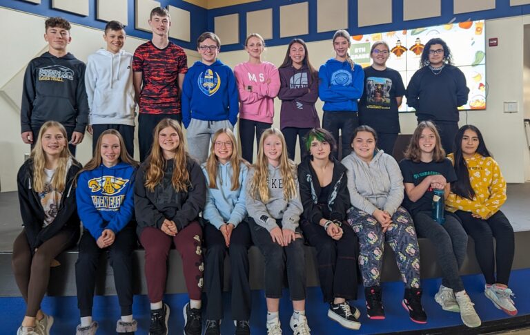 The Simmons Middle School golden crew aims to help sixth-graders. Courtesy photo from Aberdeen Public School District