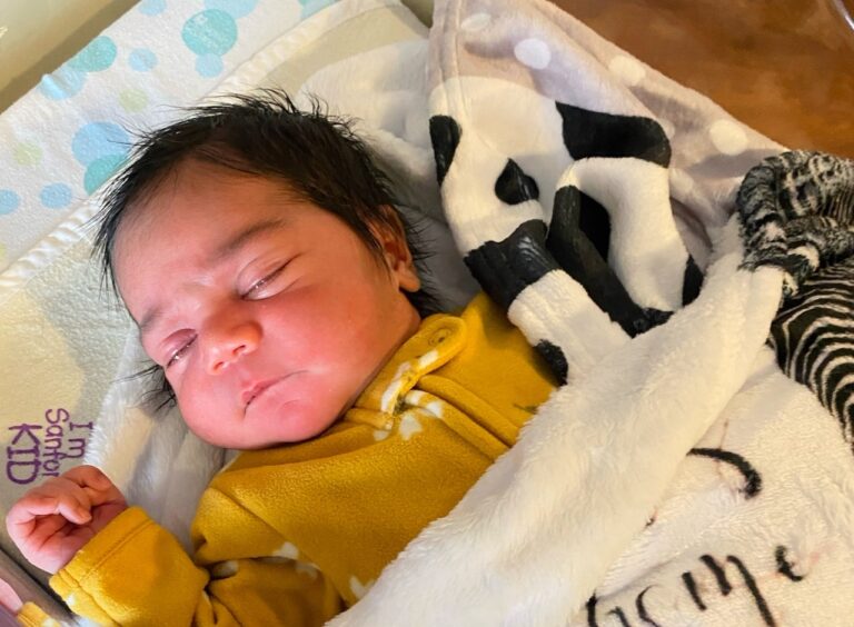 Allisha Peterson is mother of the first baby of the new year, Gracie Kori-Lee , who was born at 6:58 a.m. Tuesday, Jan. 2, 2024 at Sanford Aberdeen Medical Center. Courtesy photo