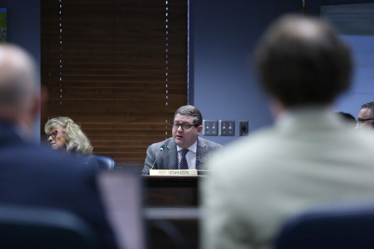 State Rep. Tony Venhuizen, R-Sioux Falls, participates in a hearing Jan. 12, 2024, at the Capitol in Pierre. South Dakota Searchlight photo by Joshua Haiar