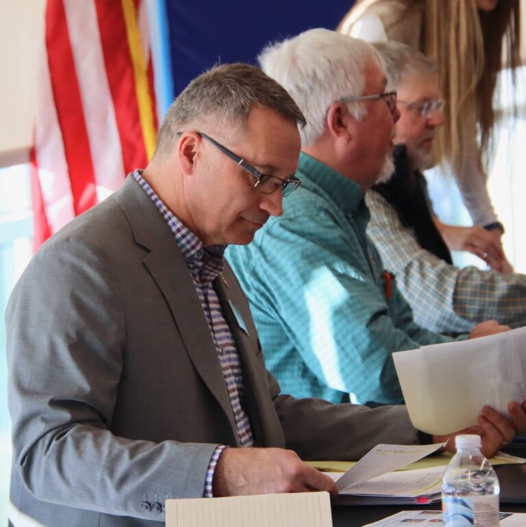 South Dakota Sen. Bryan Breitling, R-Miller; Rep. Scott Moore, Ipswich; and J.D. Wangsness, R-Miller; were among those in attendance at the Legislative Coffee on Saturday, Jan. 27 on the campus of Northern State University. Aberdeen Insider photo by Elisa Sand
