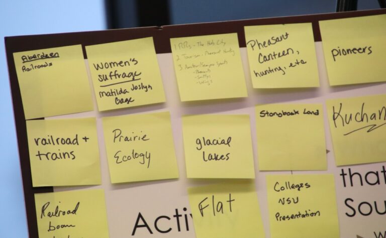 Participants in a listening session about the Cultural Heritage Center in Pierre offered a variety of thoughts when it comes to what makes northeastern South Dakota unique. Aberdeen Insider photo by Elisa Sand