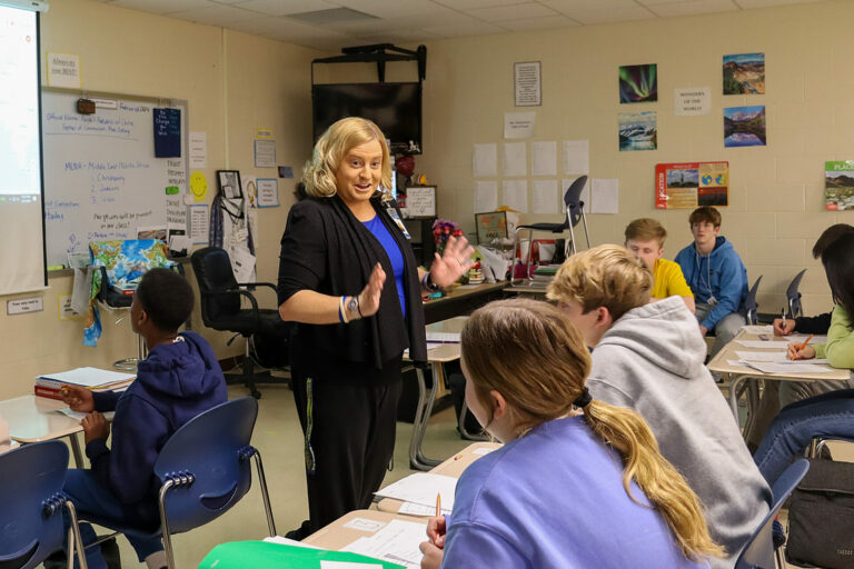 Nicole Siebrasse teaches geography, U.S. History and government at Central High School. Photo courtesy of Aberdeen Public Schools
