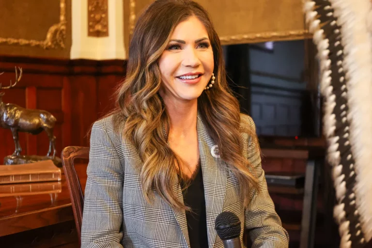 South Dakota Gov. Kristi Noem met with former President Donald Trump, the likely Republican presidential nominee in 2024, on Monday, Feb. 26 in Florida. Dakota Scout photo by Joe Sneve