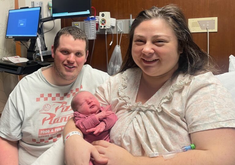 Ian and Jasmine Coughlin of Aberdeen welcomed their daughter Wrenleigh at 12:30 a.m. at Avera St. Luke's on Thursday, Feb. 29. Aberdeen Insider photo by Elisa Sand