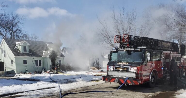 An Aberdeen house in inhabitable after a fire on Wednesday, March 27. Two dogs died, but no people were injured. Photo Courtesy of Aberdeen Fire & Rescue