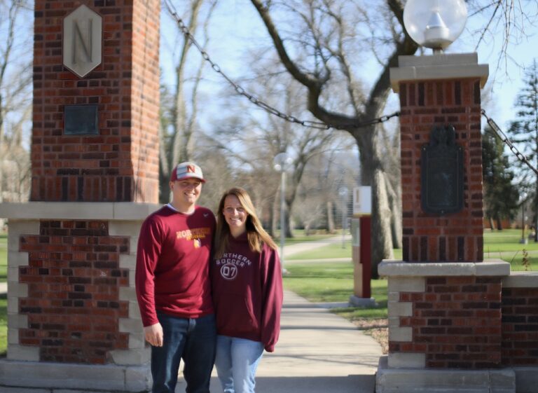 Day of Champions at Northern State University is a special day for Mark and Kendra Hanley of Aberdeen. Now married and raising a family, that's the event at which they first met. Photo courtesy of Northern State University.