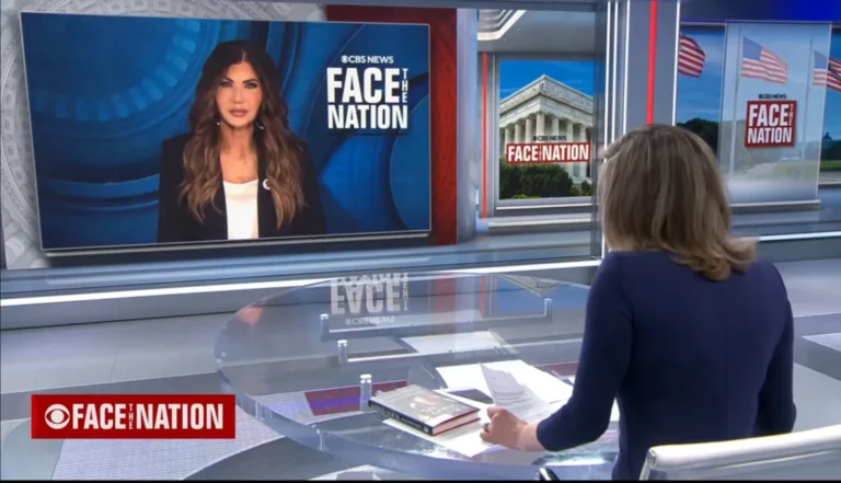 South Dakota Gov. Kristi Noem discussed her new book on "Face the Nation" Sunday, May 5. Photo courtesy of CBS