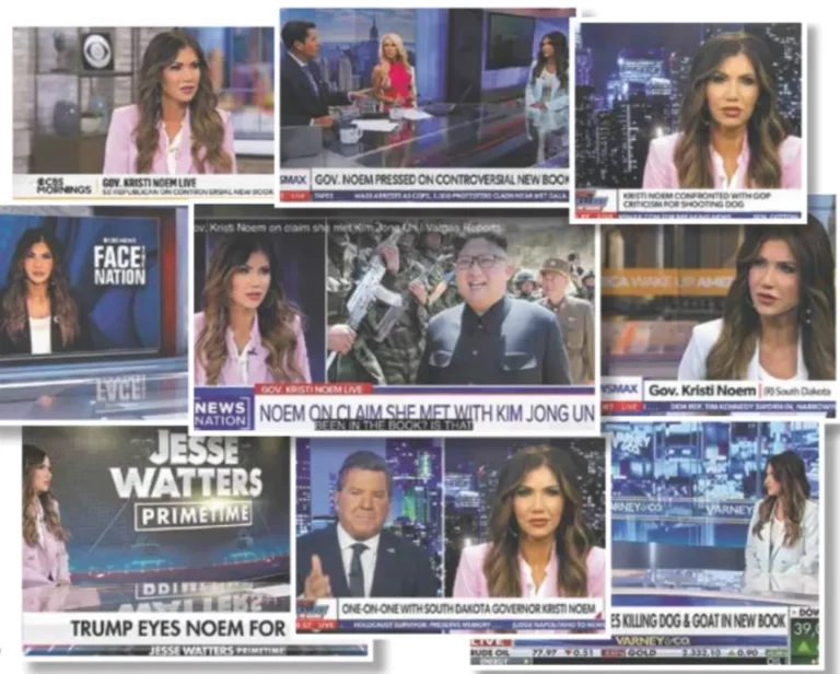 Noem book interviews