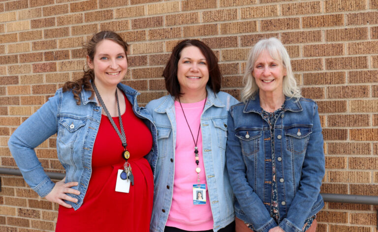 Taylor Barbato, left, Cassie Wuestewald and Jayne Paysen all work in the Aberdeen Public School District. Wuestewald is Barbato's mother and Paysen is Wuestewald. Photo courtesy of Aberdeen Public Schools.
