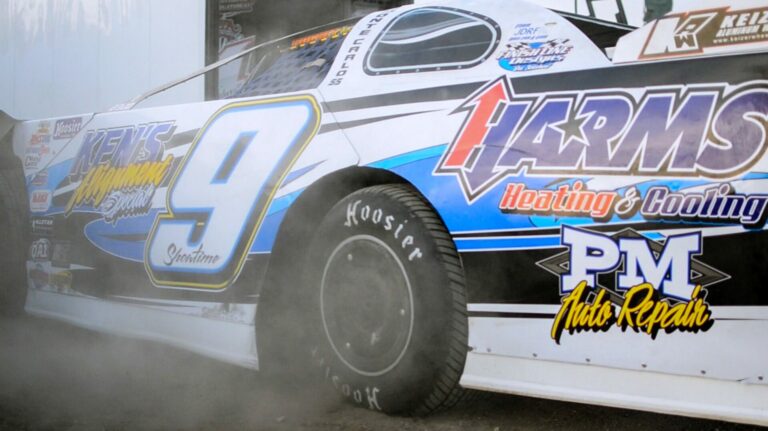Kent Arment fires up his engine prior to a race at the Brown County Speedway. Courtesy photo.