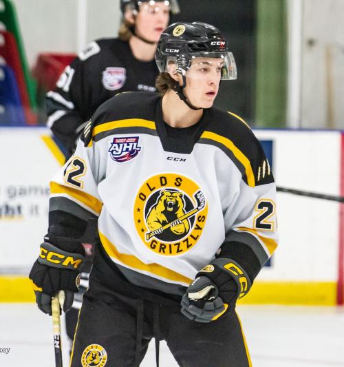 Cade Moxham, a left wing and center from DeWinton, Alberta, Canada was the Aberdeen Wings fist pick in the 2024 North American Hockey League draft. Photo courtesy of Aberdeen Wings.