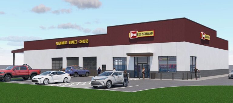 Aberdeen South Dakota Les Schwab Tire Center 3D Exterior Render