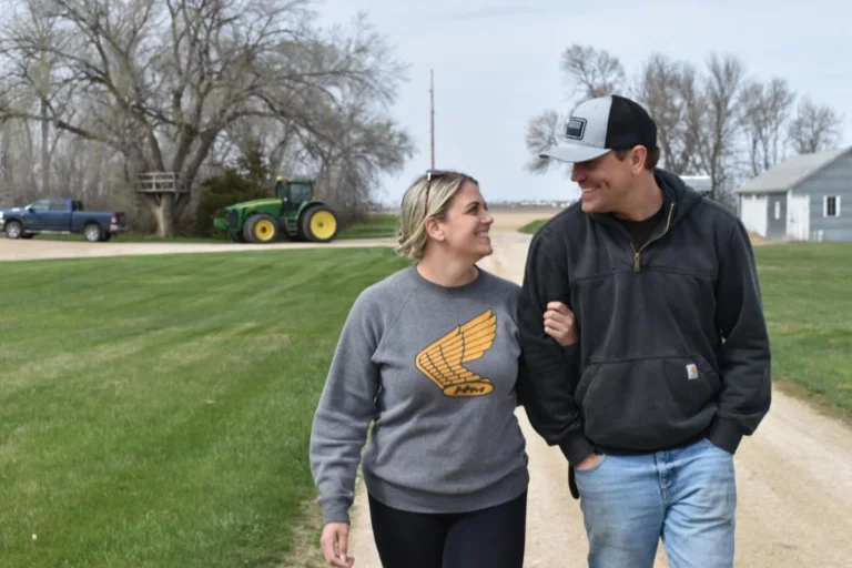 Carson and Brooke Stange farm near Stratford. The couple has a 4-year-old daughter, Lainey. Tri-State Neighbor photo by Melisa Goss.