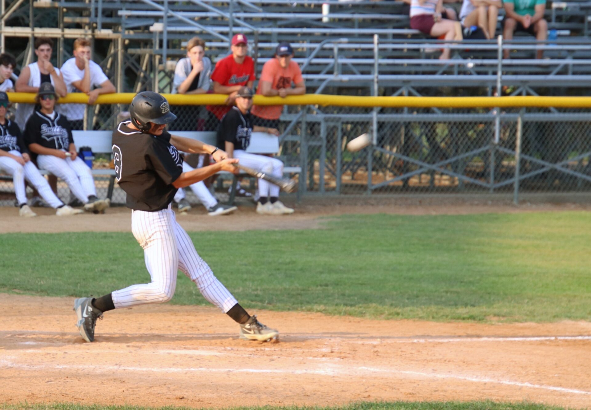 Smittys season ends after extra innings loss to Brandon Valley 3 Cooper Eisenbeisz lines an RBI double to left for the Aberdeen Smittys during Game 1 of their region tournament series against Brandon Valley Thursday, July 25 at Fossum Field. Aberdeen Insider photo by Robb Garofalo