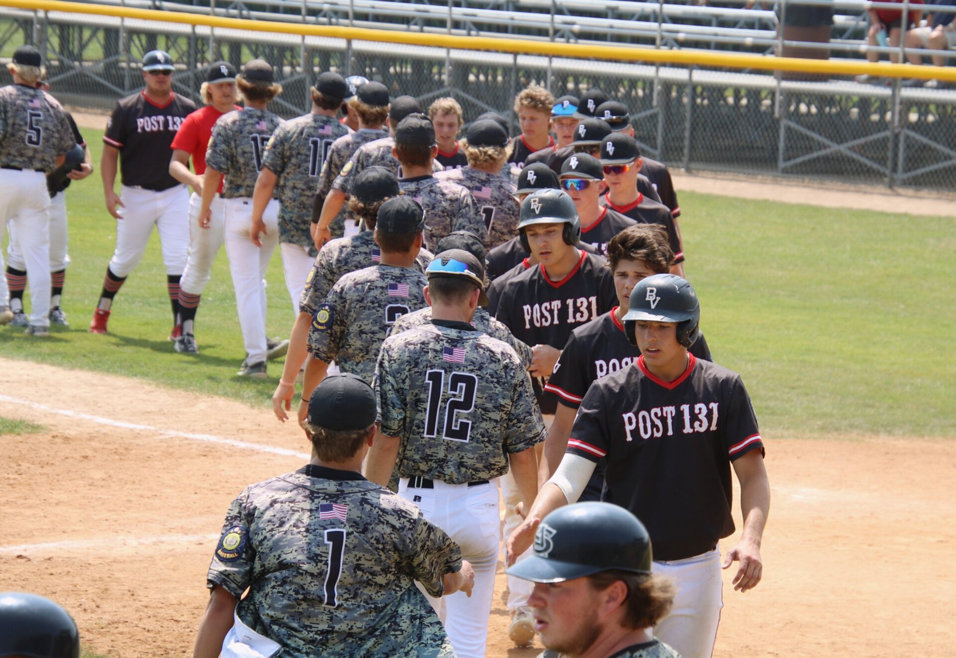 Smittys season ends after extra innings loss to Brandon Valley 2 Members of the Aberdeen Smittys and Brandon Valley shake hands following Game 2 of the Class A region tournament Friday, July 26 at Fossum Field. Brandon Valley won the series two games to none to advance to the state tournament. Aberdeen Insider photo by Robb Garofalo.