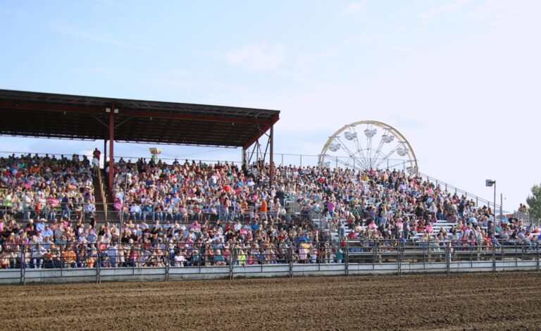 A large crowd was on hand for the Dacotah Bank Stampede rodeo on Tuesday, Aug. 13 at the Brown County Fair. Aberdeen Insider photo by Robb Garofalo.