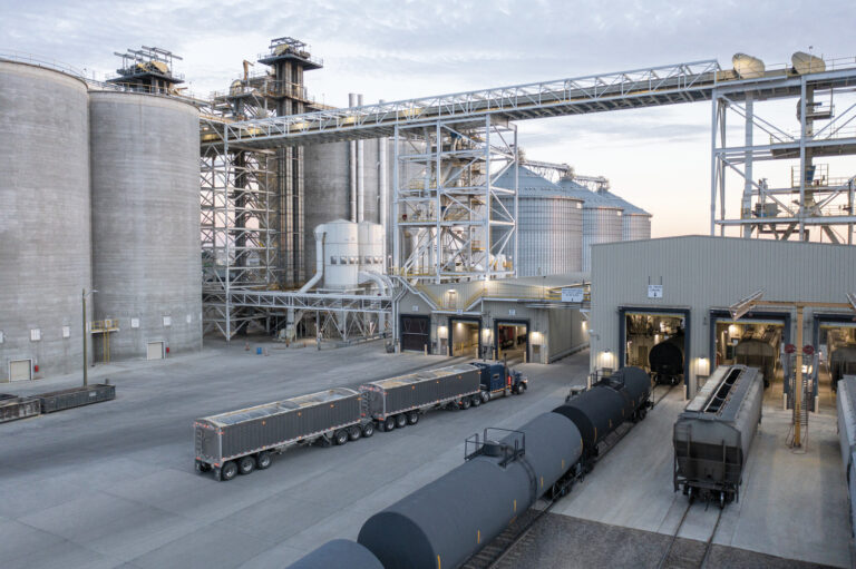 The AGP soybean plant in Aberdeen processes about 50 million bushels of beans a year. Photo courtesy of AGP.