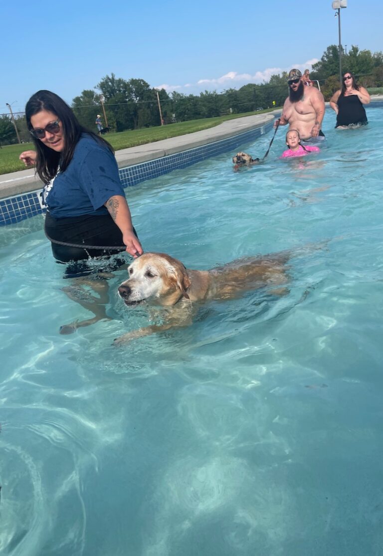Several pet owners brought their dogs to the Aberdeen Aquatic Center on Sunday, Aug. 18 for a special end of the season event open to dogs and their owners.Dogs enjoyed all areas of the Aberdeen Aquatic Center including the lazy river. Aberdeen Insider photo by Elisa Sand.