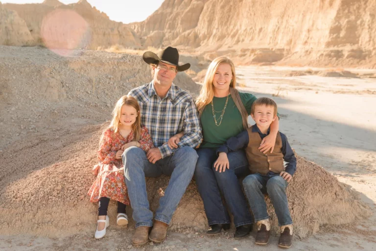 Charles and Heather Maude with their children. The couple is in a fight against the federal government over a land dispute. Phot courtesy of Elsie Fortune Photography.