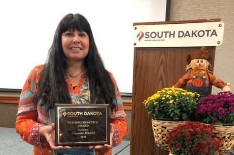 Holgate Middle School nurse Jeanette Hahler has received the South Dakota Nurses Association’s Nursing Practice Award. Courtesy photo.