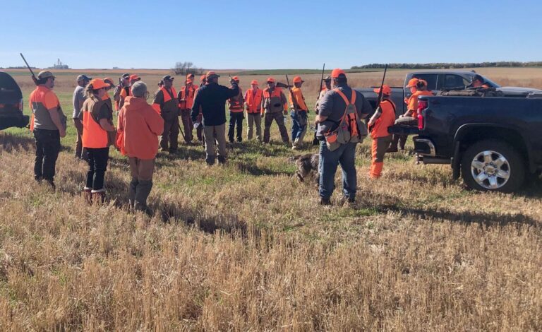 A large group of hunters had good luck finding pheasants at Hills View Hunts, a hunting lodge near Eureka. Saturday, Oct. 19 and Sunday, Oct. 20 were the first to days of the 2024 traditional pheasant hunting season. Photo Courtesy of Aberdeen Convention & Visitors Bureau.