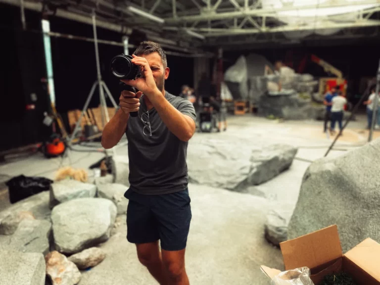 South Dakota native Andrew Kightlinger films "Lost on a Mountain in Maine." Photo courtesy of Andrew Kightlinger.