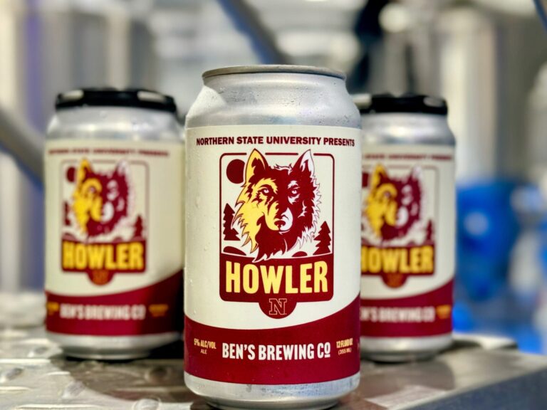 On-campus sales of the new Howler Beer produced by Ben's Brewing of Yankton will help support Northern State University scholarships. Courtesy photo.