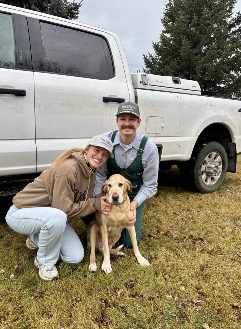Jonny Sumption, his wife Ally and their dog Gabby operate Elm Valley Veterinary Services in Frederick. Jonny is a veterinarian who attended school at South Dakota State and Purdue. Courtesy photo.